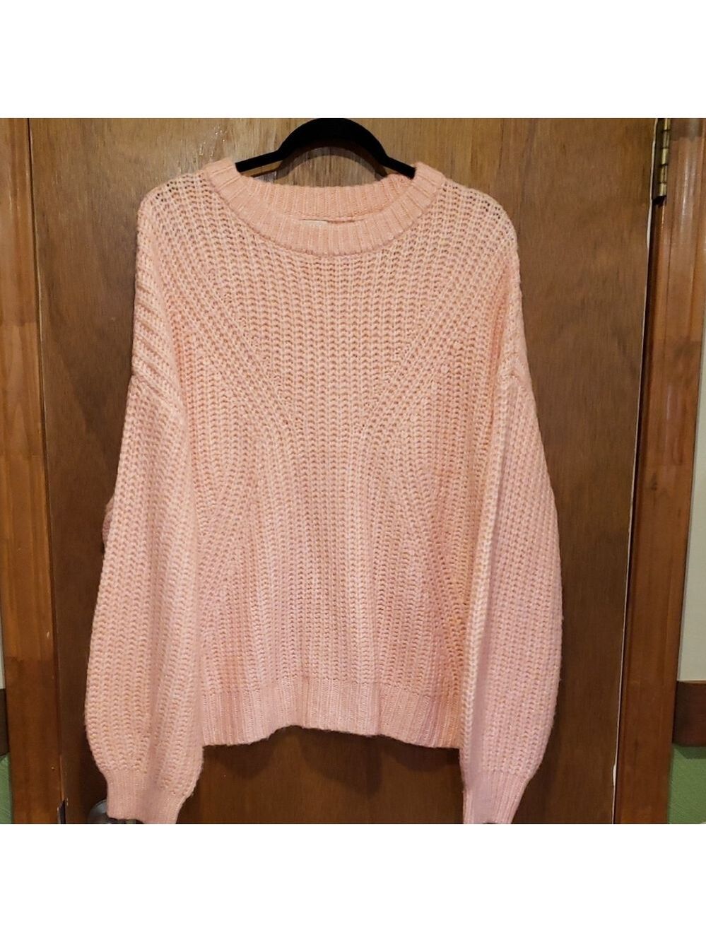 A New Day Chunky Blush Pink Crewneck Knit Sweater